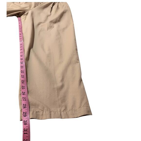 VINTAGE LIZSPORT Pleated Pants Trousers Khaki Tan Size LG Side Buckles High Rise - Picture 6 of 13